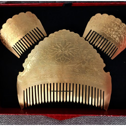 Peineta de fallera dorada