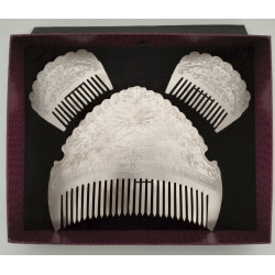 Peineta de fallera plateada