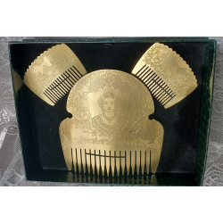 Peineta de Fallera Grabada | Complemento Tradicional Valenciano